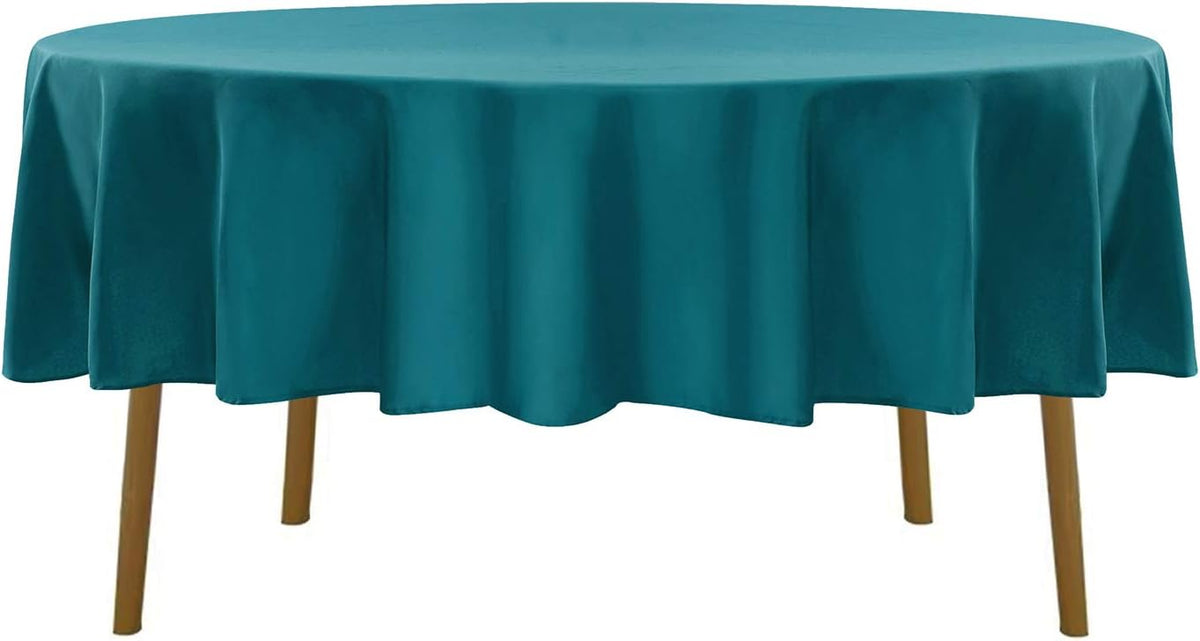 90 inch Round Tablecloth Washable Polyester Table Cloth Decorative Table Cover for Wedding Party