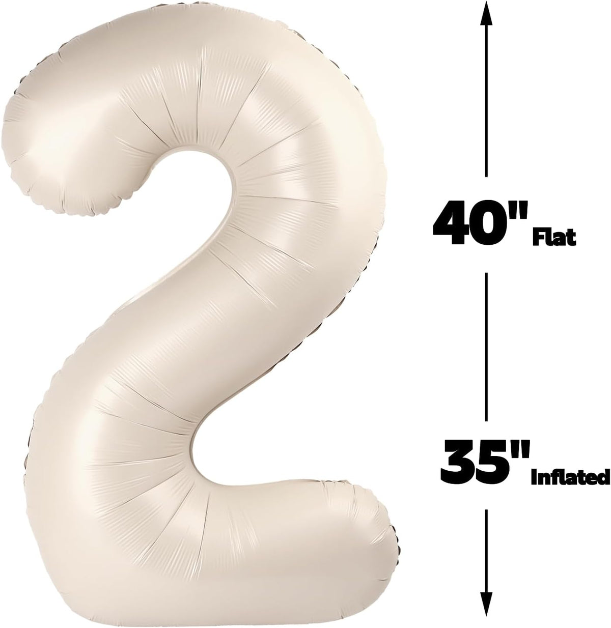 40 Inch Big Cream White Number 22 Balloon Birthday Decoration, Numbers 22 Helium Balloons 22