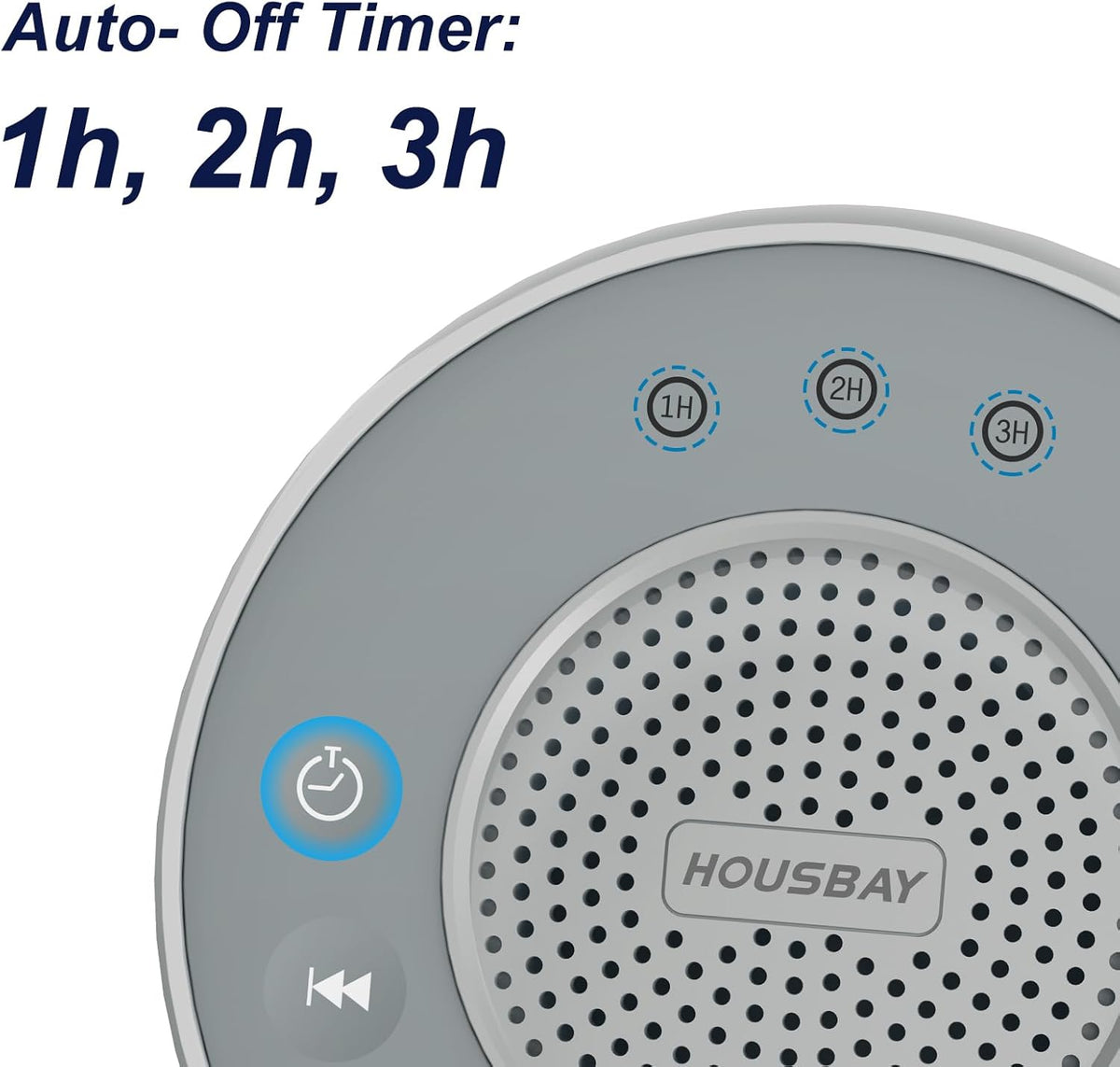 Housbay Glows White Noise Sound Machine, 31 Soothing Sounds, 5W Loud Stereo Sound, Sleep Timer