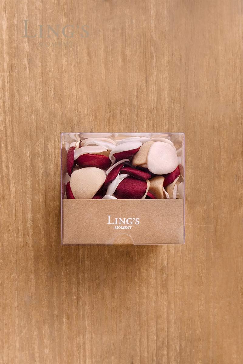 Ling's moment Rose Petals, Silk Flower Petals for Wedding/Aisle/Flower Girl Baskets/Table