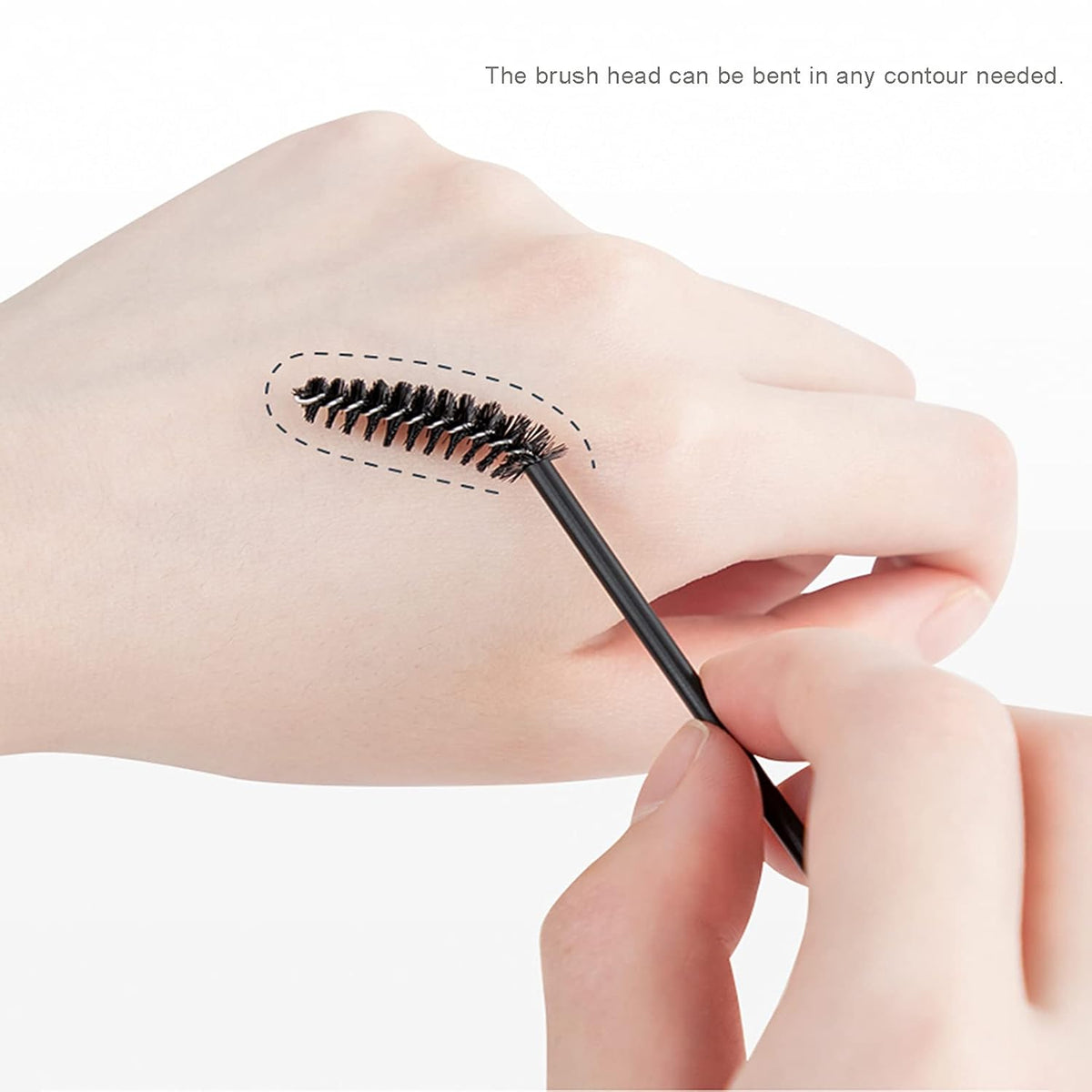 i-Laesh 10-Piece Disposable Mascara Wands with Tube - Diamond Spoolies for Eyelash & Eyebrow Makeup