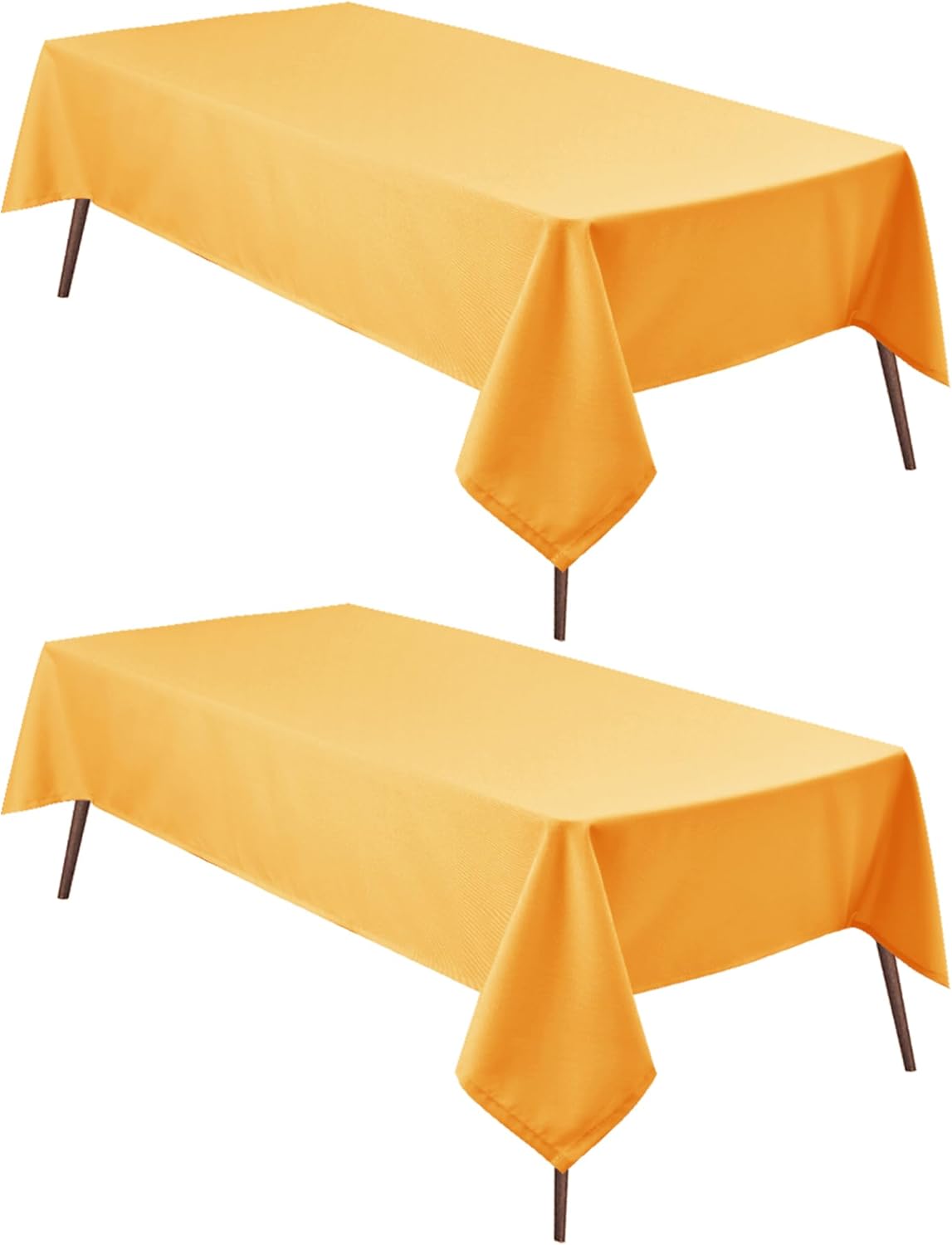 Hiasan 2 Pieces Solid Rectangle Tablecloth - Waterproof and Spillproof Washable Table Cloth for