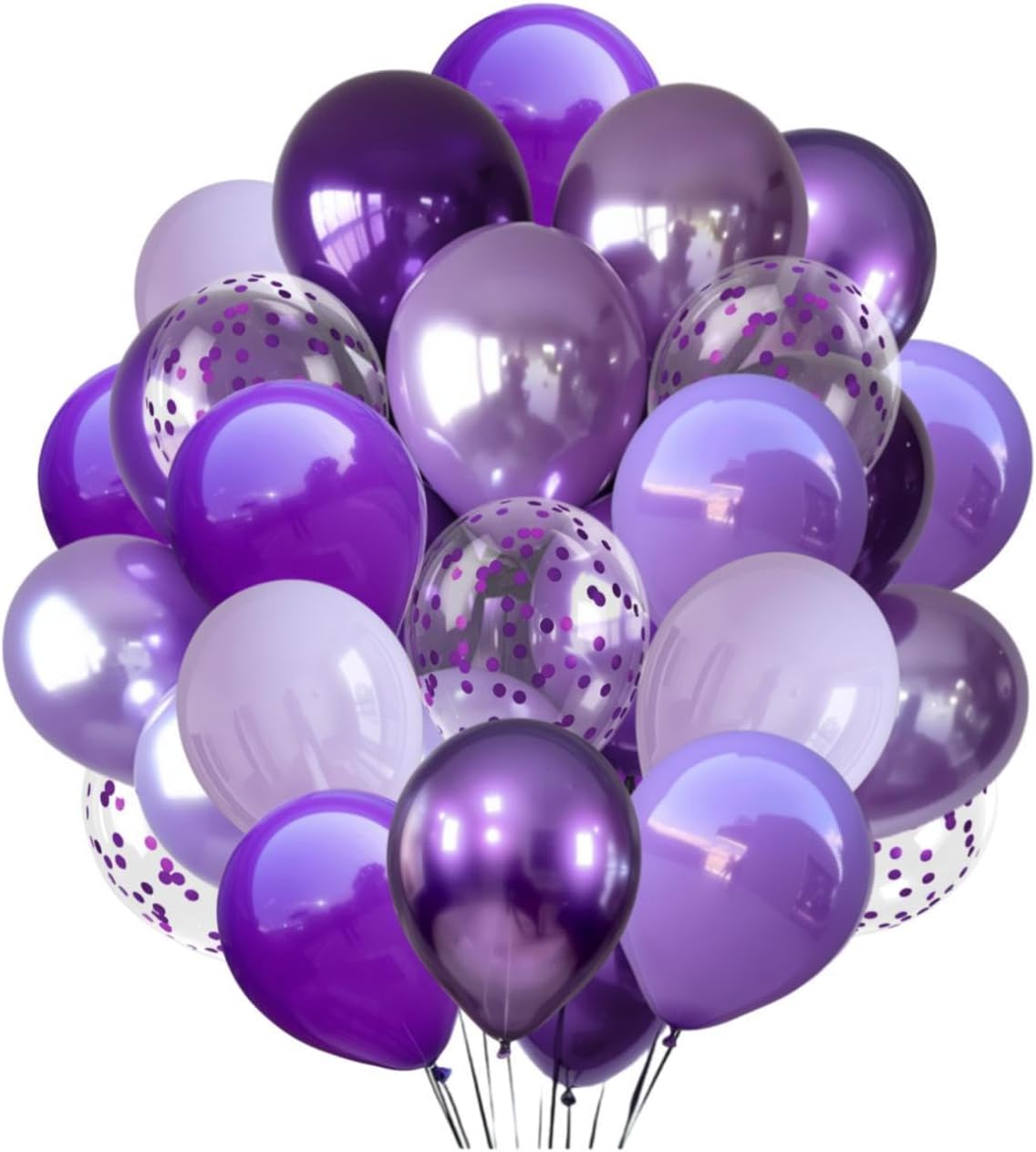 300 Pcs Lavender Purple Balloons Set 12 Inch Different Shades of Purple Party Balloon Set, Suitable