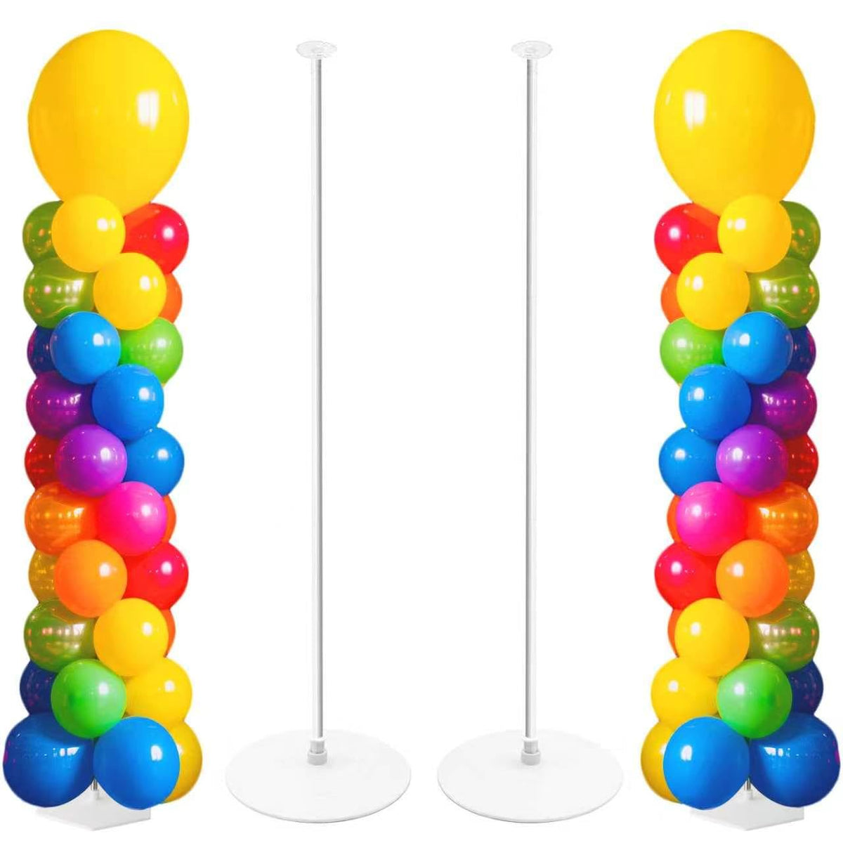 Tamodan Adjustable balloon column kit set of 2, 78 Inch balloon tower Reusable Metal Telescopic