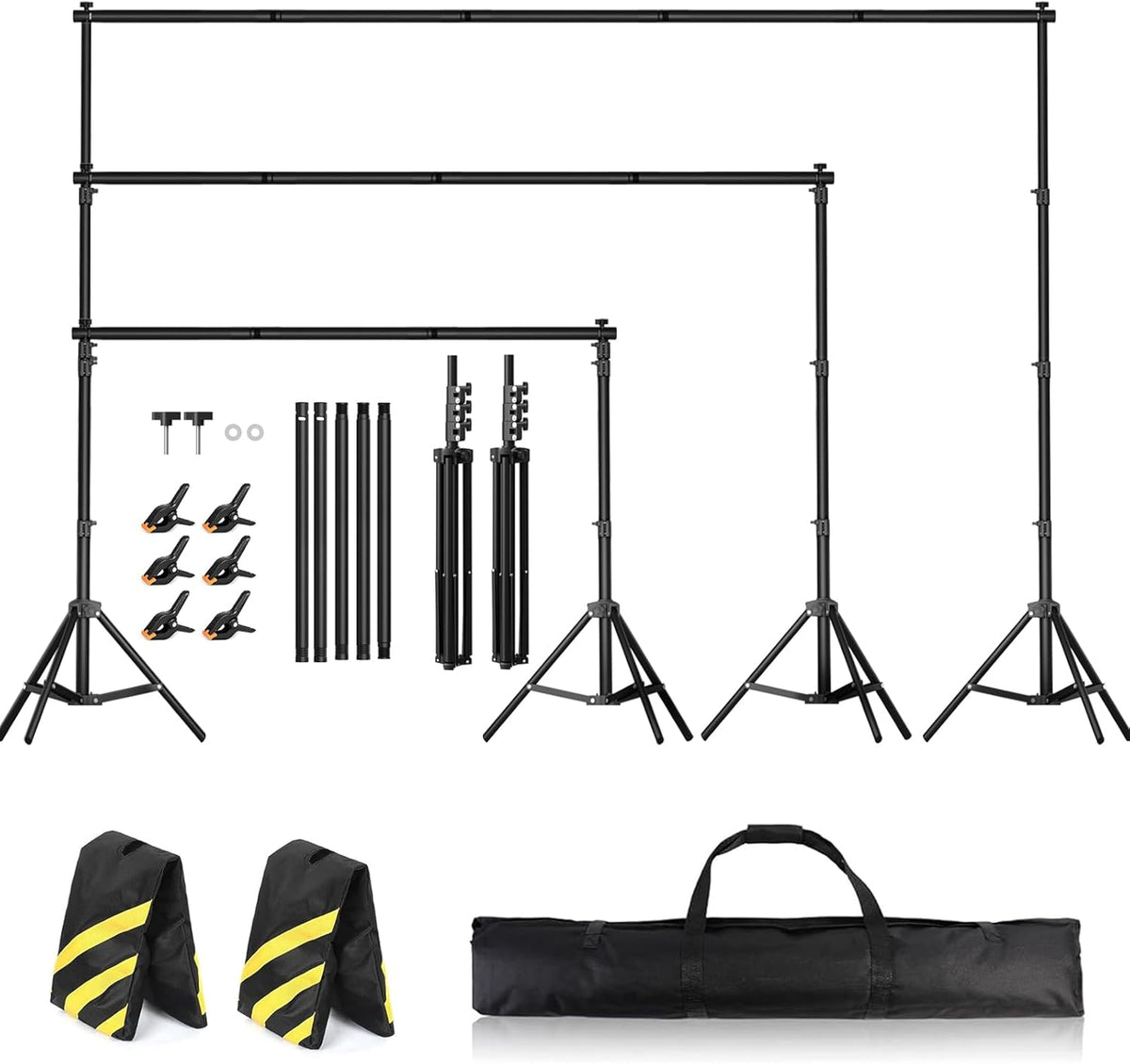 Backdrop Stand for Parties 10 x 8.5 FT, Heavy Duty Photography Backdrop Stand for Events, Video
