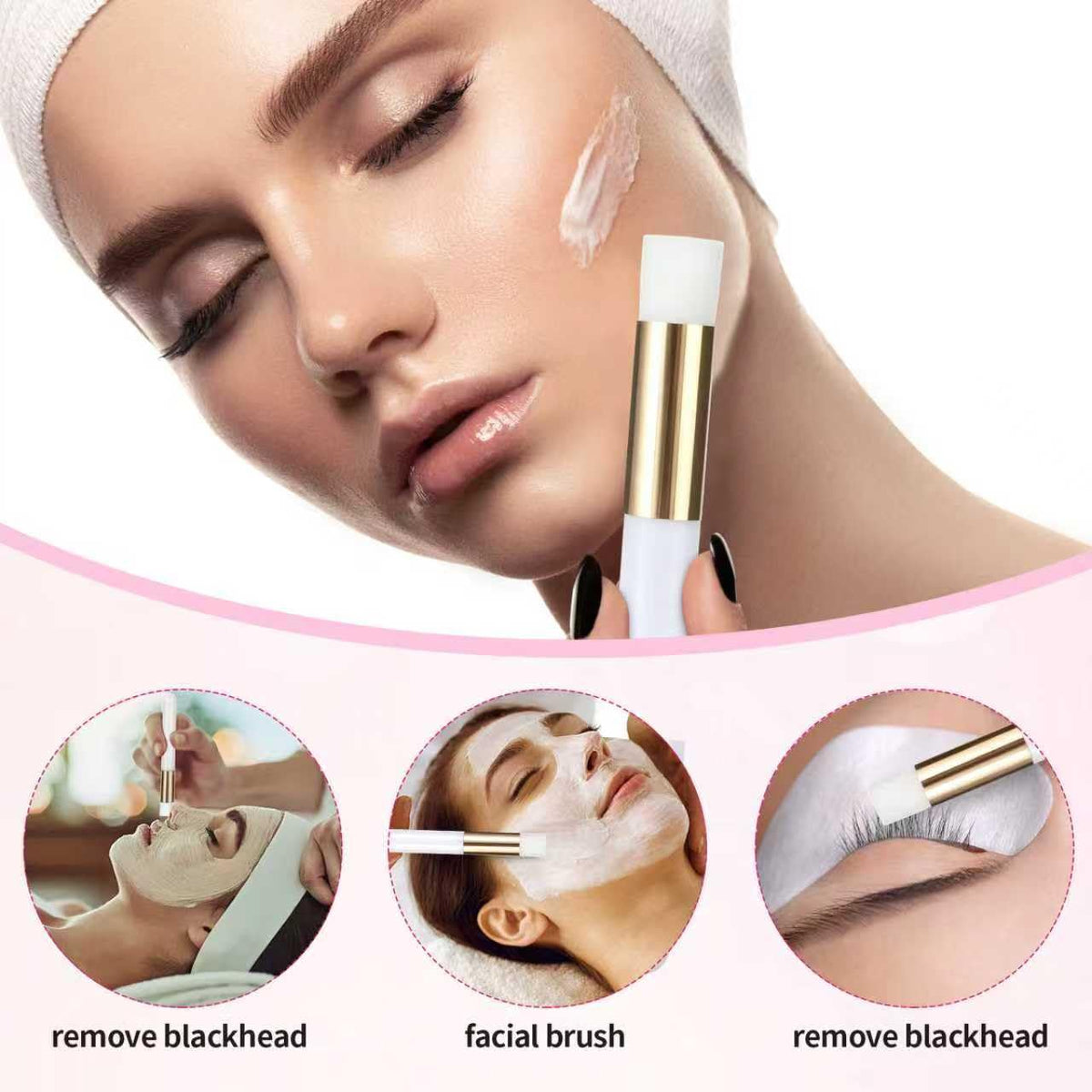 50 Pcs Lash Shampoo Bottle Brushes Set 10 Empty Foam Pump Dispensers 10 Label Stickers 10 Mascara