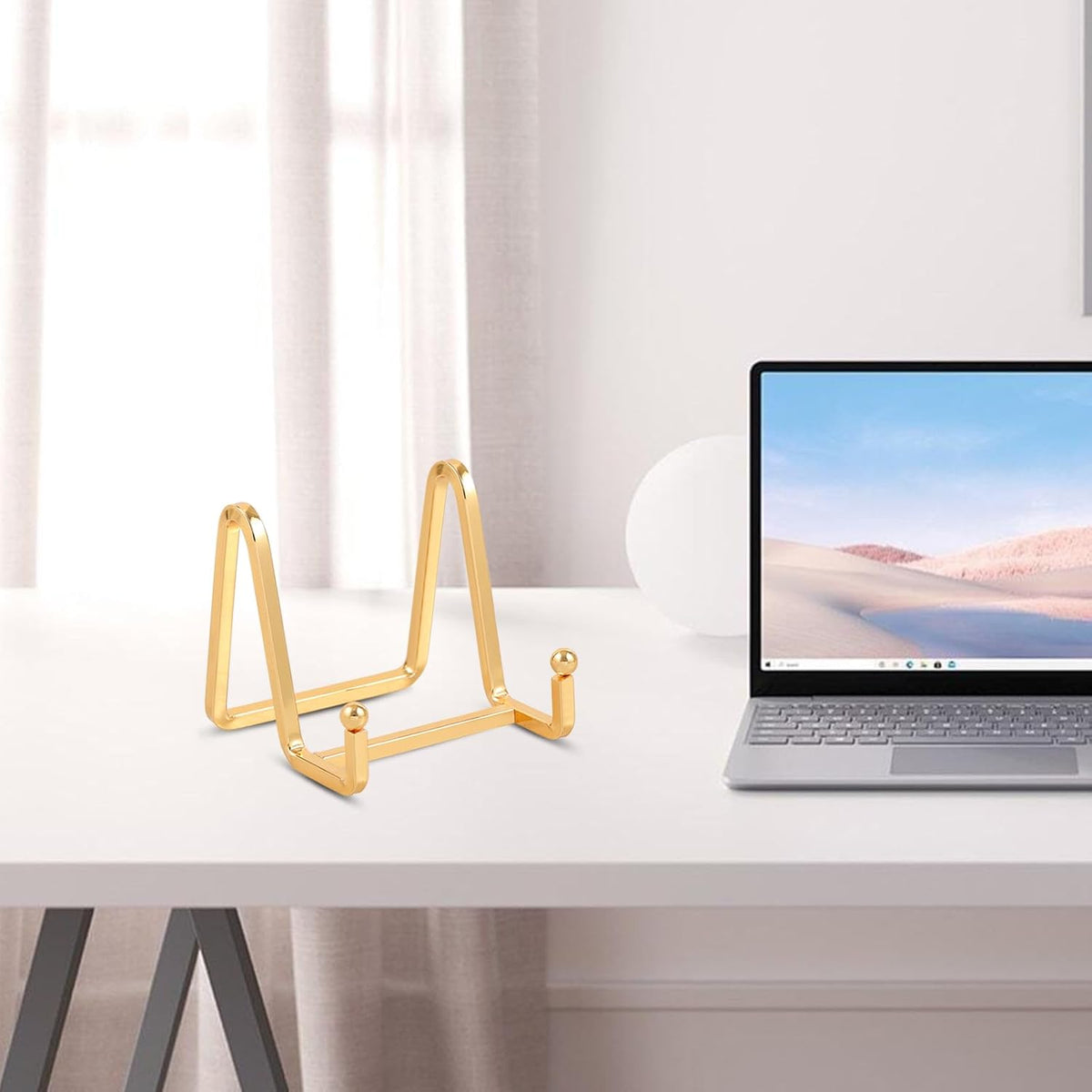 Plate Holder Easel Display Stand - 3 inch Metal Plate Stands for Display - Tabletop Picture Stand