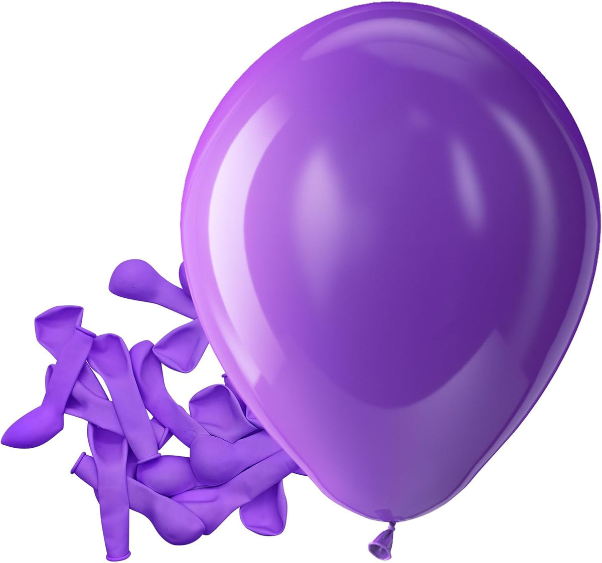Bezente Purple Balloons Latex Party Balloons - 150 Pack 5 inch Matte Small Purple Helium Balloons