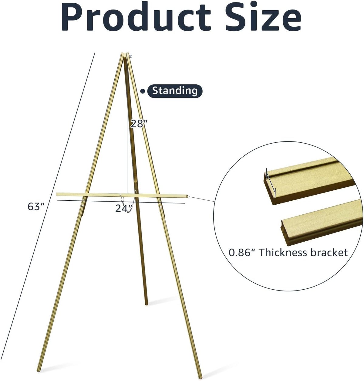 nianfeng Wooden Easel Stand for Sign, Easel Display Stand Floor for Wedding Sign With Adjustable