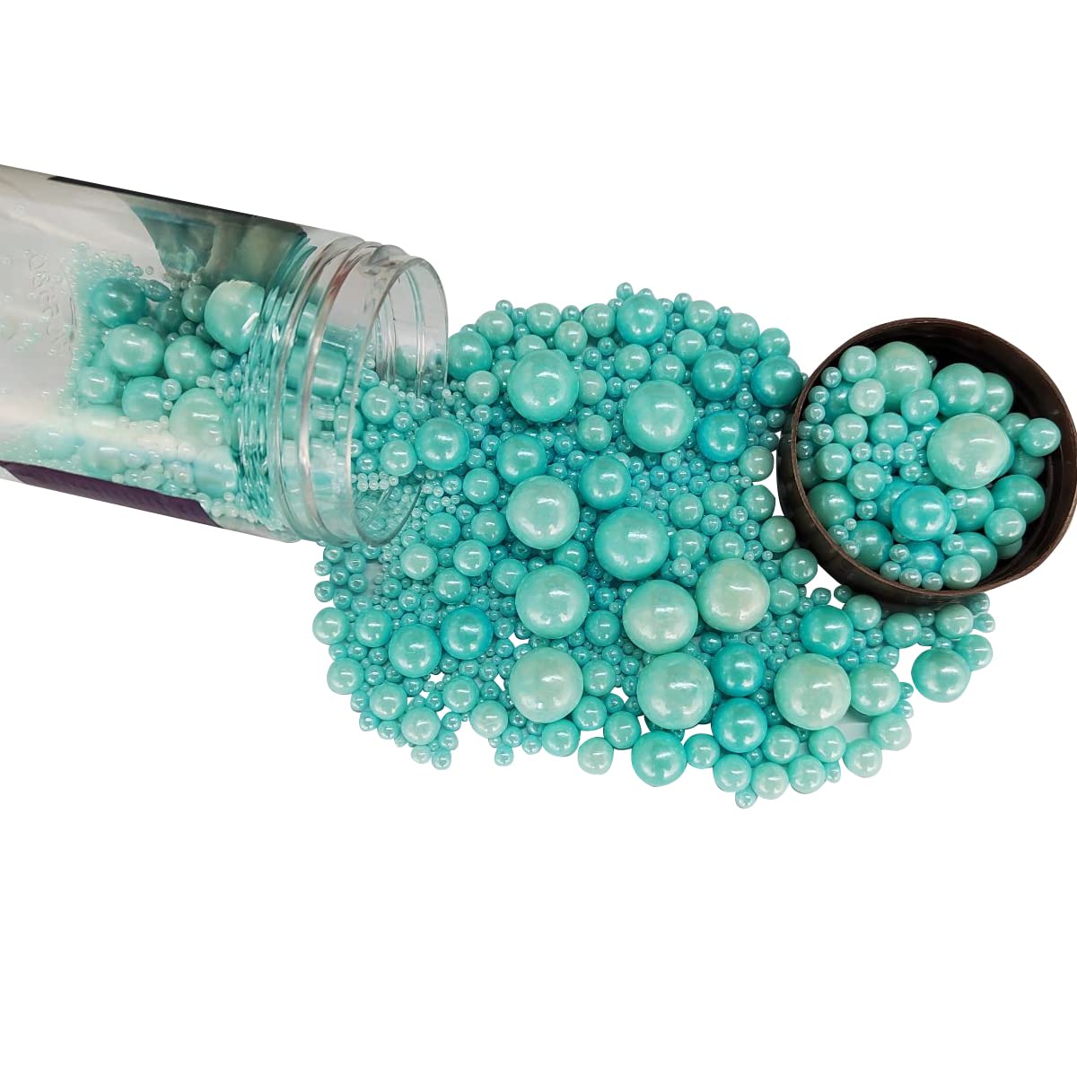 Edible Blue Sugar Pearls Candy Sprinkles 120G/ 4.23Ounce Baking Cake Sprinkles Cupcake and Cake