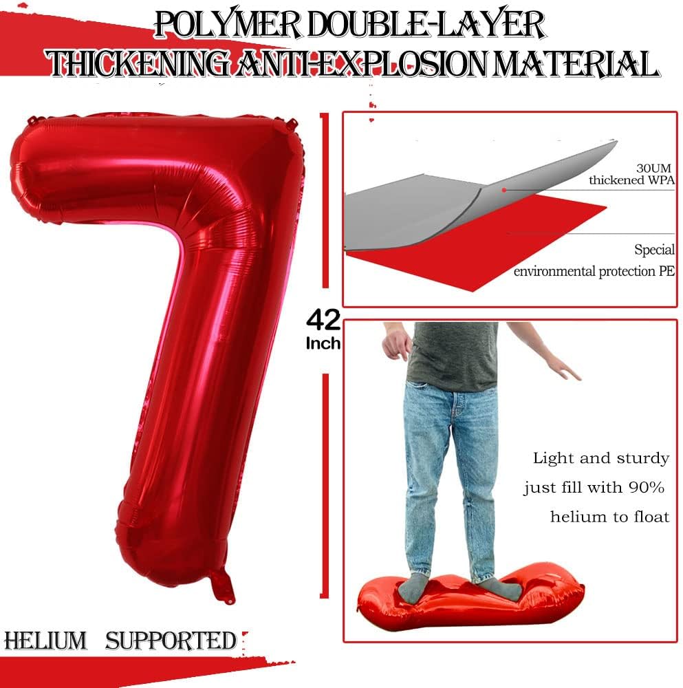 GOER Number 17 Balloons for 17th Birthday Sweet 17 Party Decorations,42 Inch Jumbo Foil Helium 71