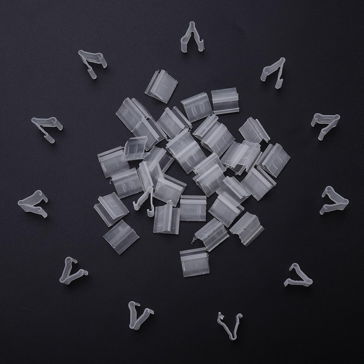 100Pcs Transparent Balloon V-shaped Clip Wedding Balloon Clip Creative Plastic V-Shaped Wedding