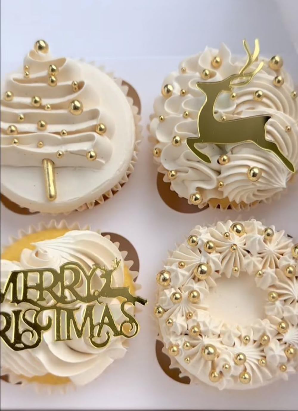 4 in 1 Super Gold Pearl Sugar Sprinkles 6 oz, 4 sizes Candy Pearls Ideal for Baking, Cake and