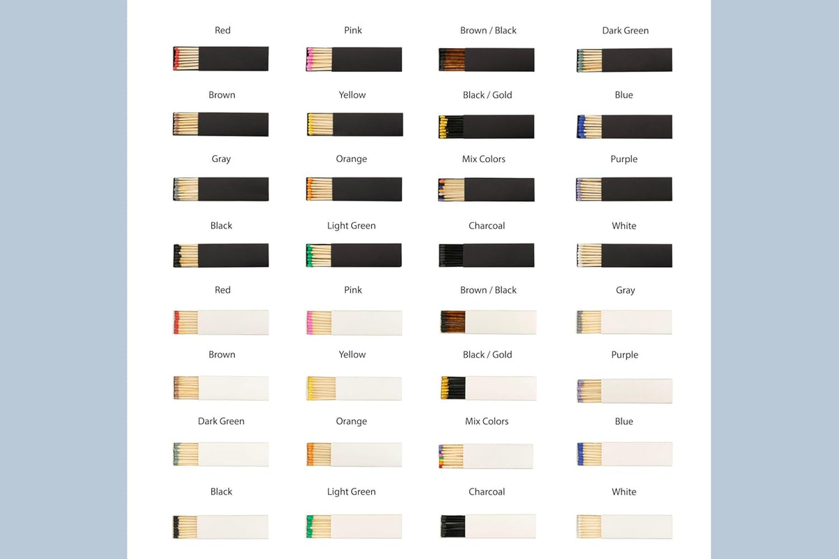 Customizable Funeral Matchboxes – Set of 10 – Memorial Design – Colorful Matchsticks – Perfect for