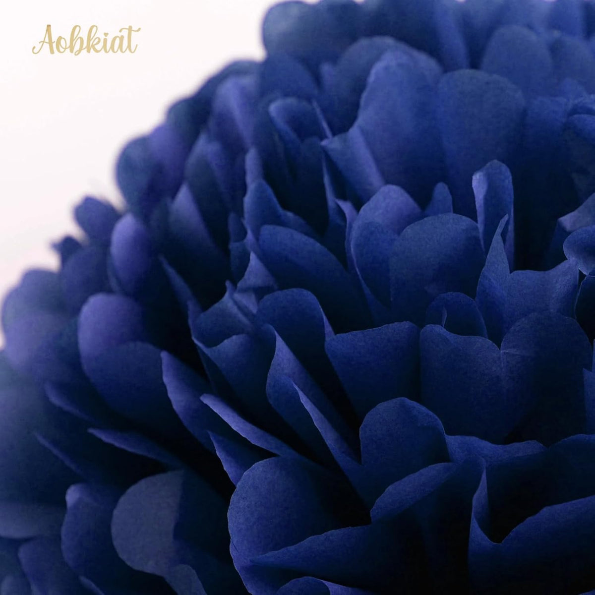 AOBKIAT Rose Gold and Navy Blue Party Decorations Set,Tissue Paper Pom Poms,Paper Garland for Women