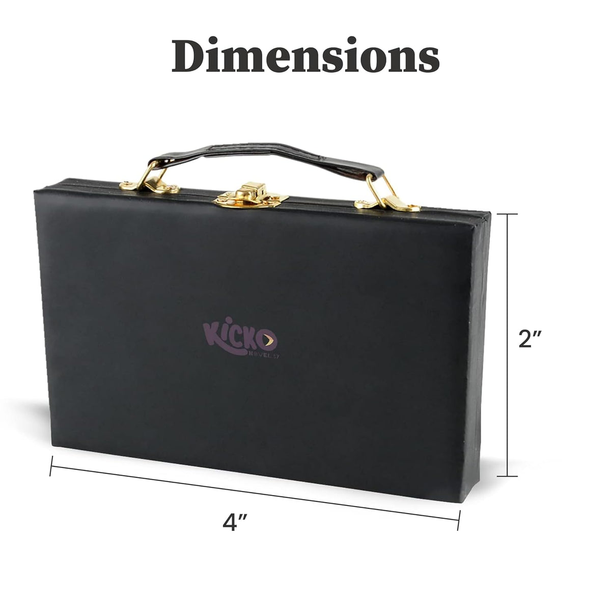 Kicko Domino Set - 28 Pieces Double Six Classic Dominoes in Durable Wooden Brown Box - Fun Mini
