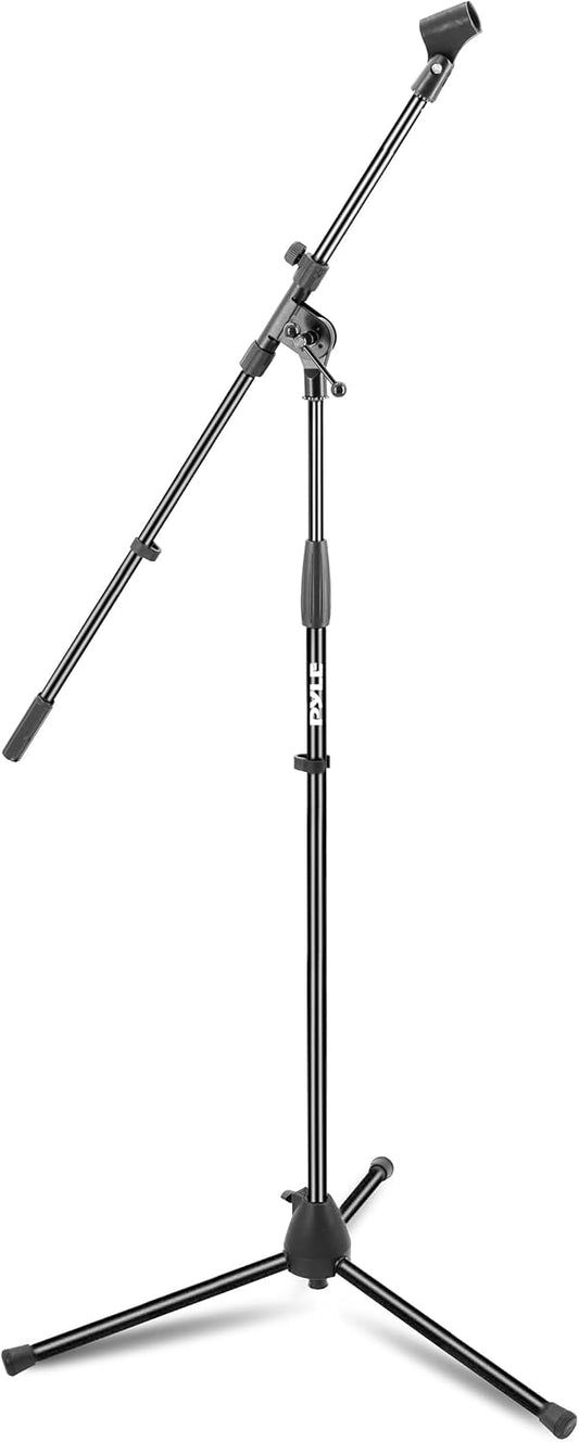 Pyle Universal Tripod Microphone Stand - Knob Boom Extends Up to 31'', Strong and Lightweight
