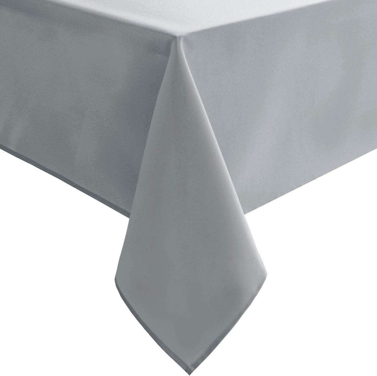Hiasan Silver Grey Rectangle Tablecloth - Waterproof and Spillproof Washable Fabric Table Cloth for