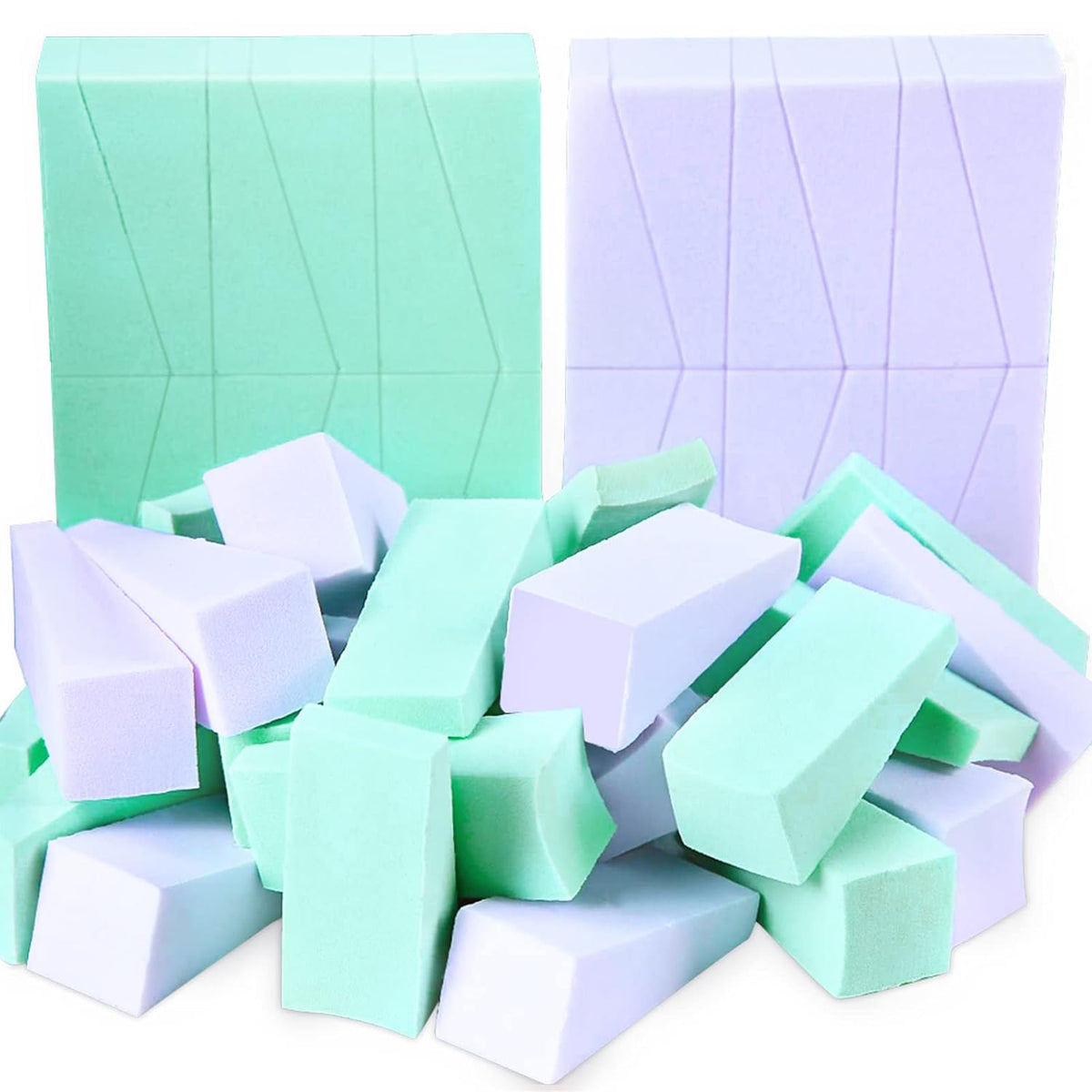 Teenitor Makeup Sponge Mini Applicator Wedges, 48 Pieces Cosmetic Wedges Beauty Blender Sponges