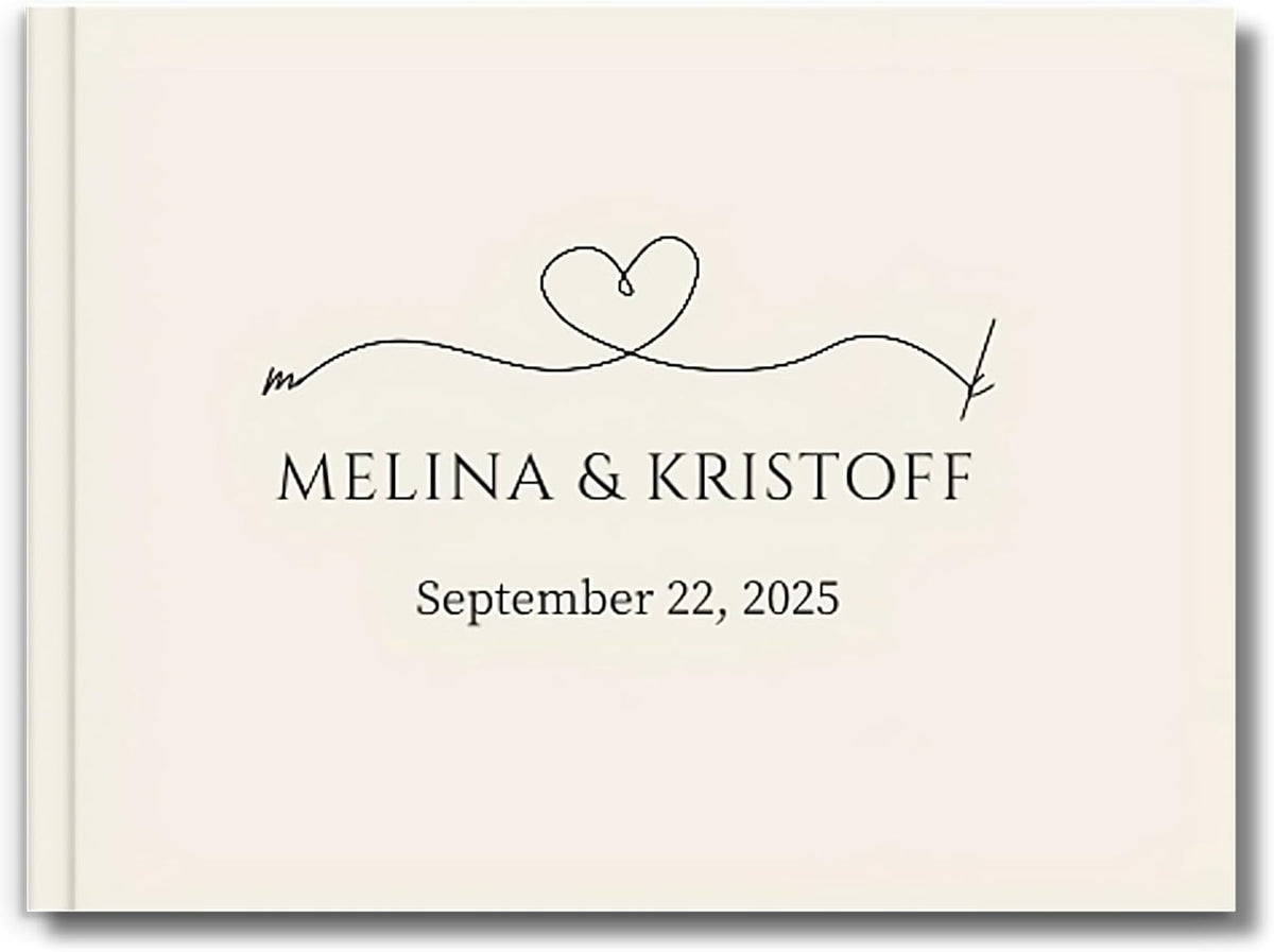 Wedding Guest Book – Personalized Polaroid Guest Book for Wedding Reception, Custom Sign In Photo