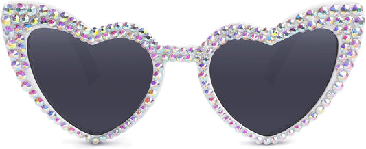 YOGFIT Heart Sunglasses for Women Fashion Classic Love Eye Protection Sunglasses Vintage Cute Heart