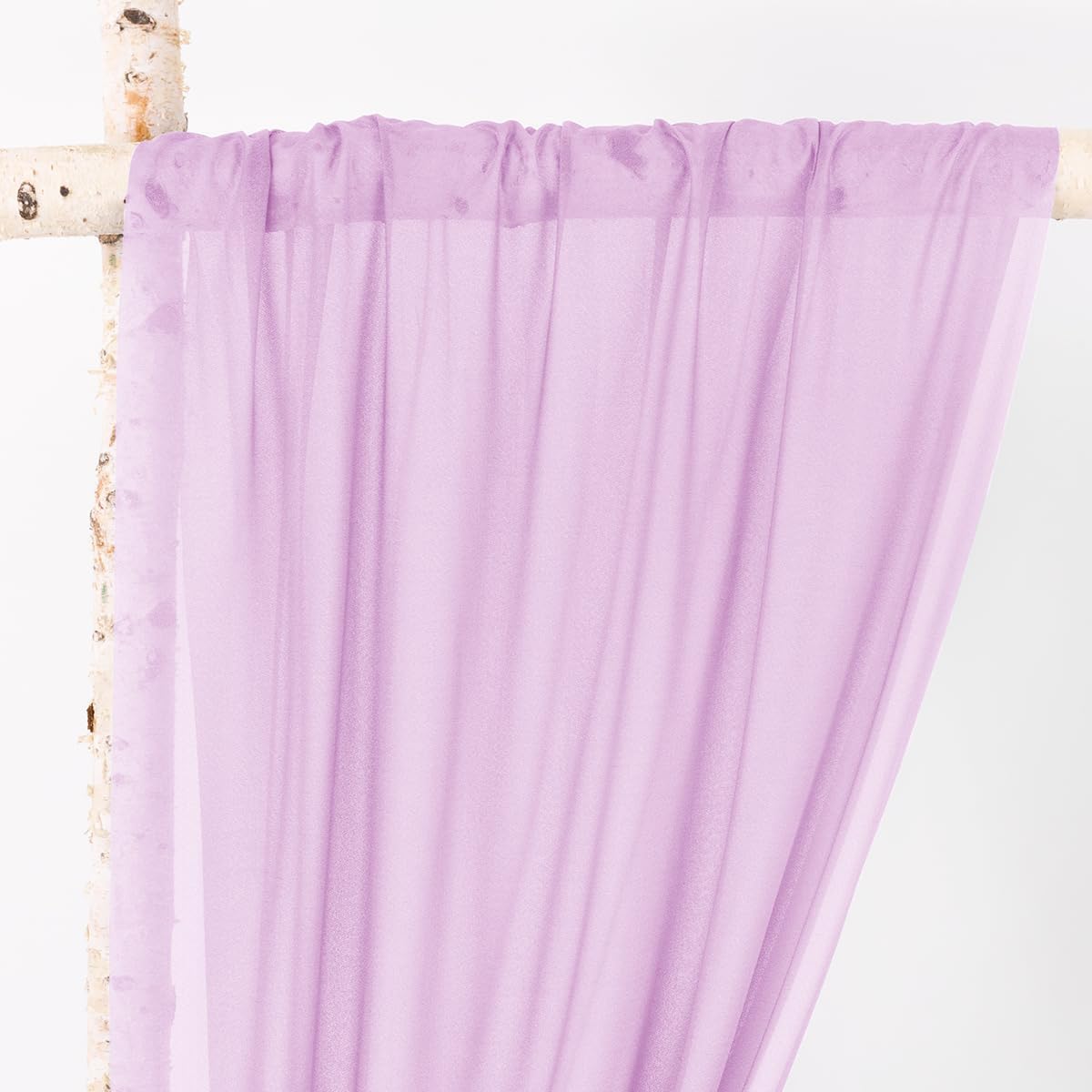 MLMW Wedding Arch Draping Fabric 2 Panels 29" x 20Ft Easter Lilac Sheer Wedding Arch Backdrop