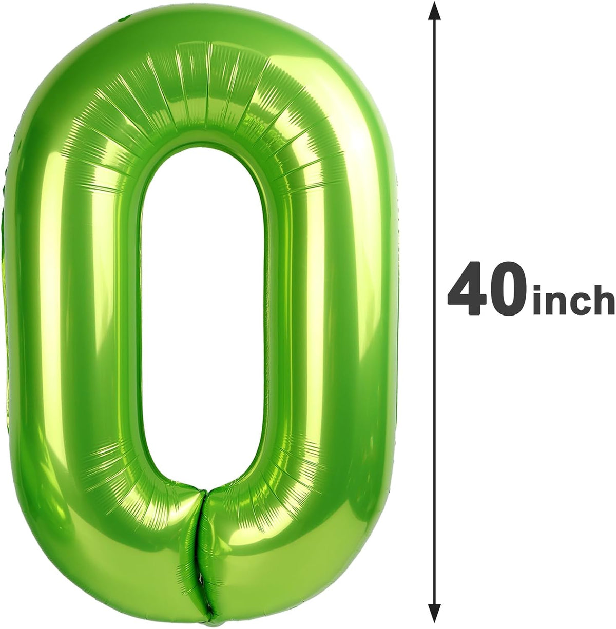 Light Green Helium Number Balloon 40 Inch, Giant Foil Light Green Number 0 Birthday Balloons, Large