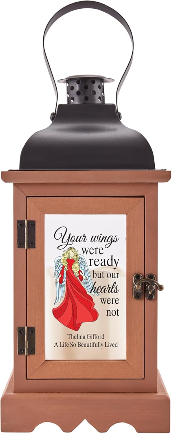 Let's Make Memories Personalized Memorial Lantern - Sympathy - Condolences - in Memory - LED Candle