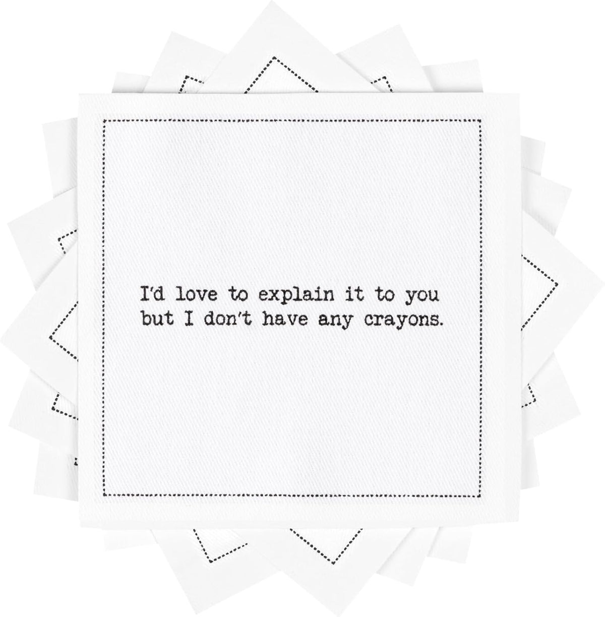 Five Star Napkins Subversive Quotes Cotton Cocktail Napkins,Beverage Napkin, Bar Napkin, Party
