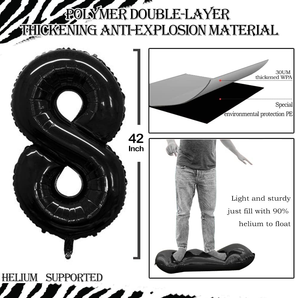 GOER Number 28 Balloons for 28th Birthday Party Decorations,42 Inch Jumbo Foil Helium 82 Balloons
