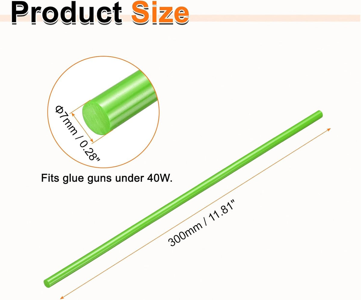 HARFINGTON 10pcs Hot Glue Sticks 0.28" Dia x 11.81" Long EVA Mini Hot Melt Adhesive Glue Stick for