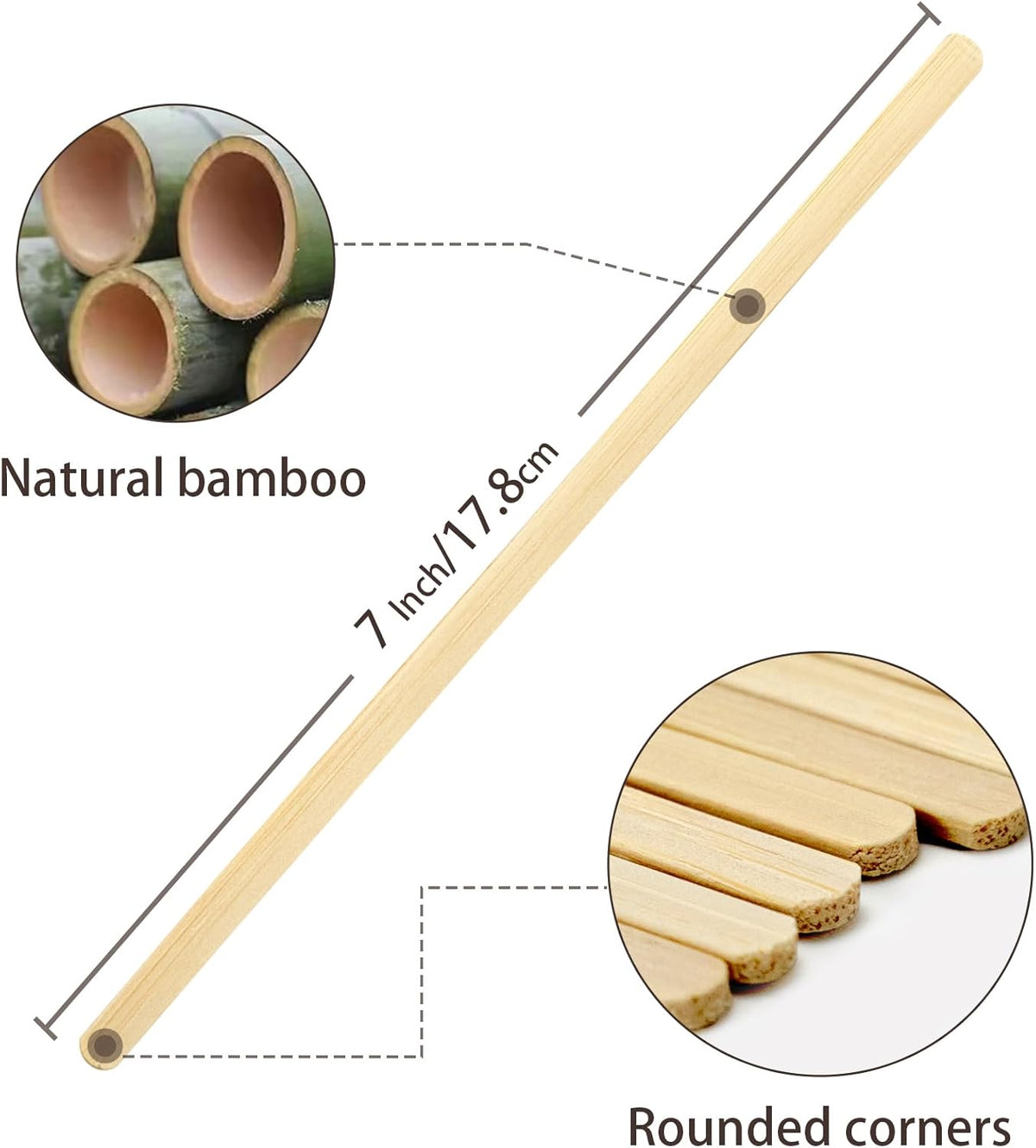 Bamboo Coffee Stirrers Individually Wrapped 200 Count – Coffee Stir Sticks 7 inch Coffee Bar