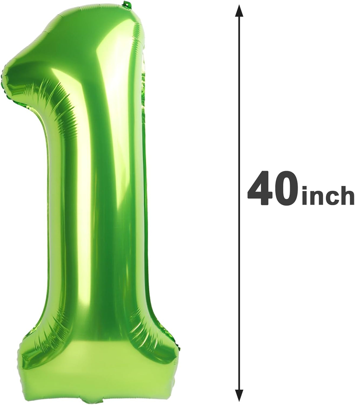 Light Green Number 1 Balloon 40 inch, Number 1 Birthday Balloons for Boy Girl, Light Green Foil One