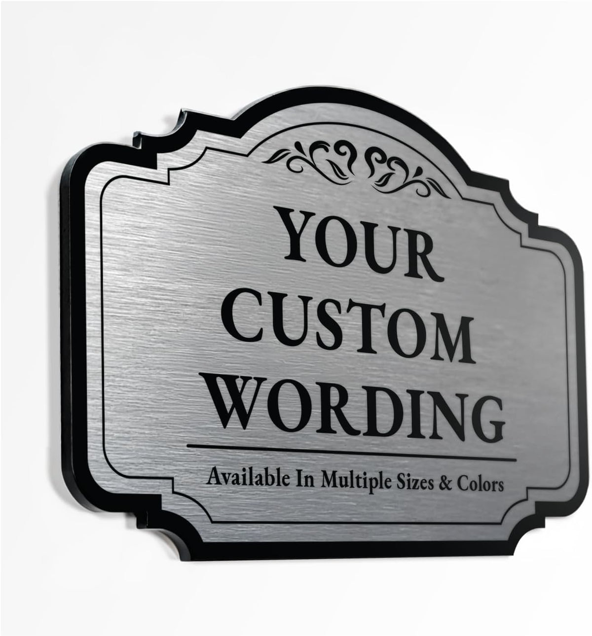 Design 24x18 In Metalic Silver Decorative Outdoor Personalized Aluminum Driveway Signs, Custom