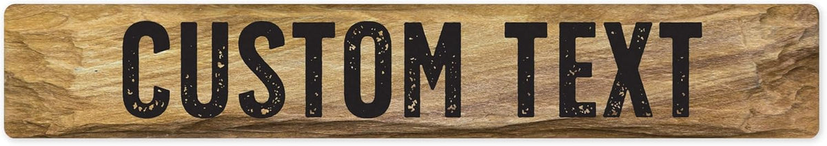 Custom Sign, Custom Street Sign, 11 Font Colors, 13 Font Styles, 4 Hole Options, 22 Sizes, 6x36