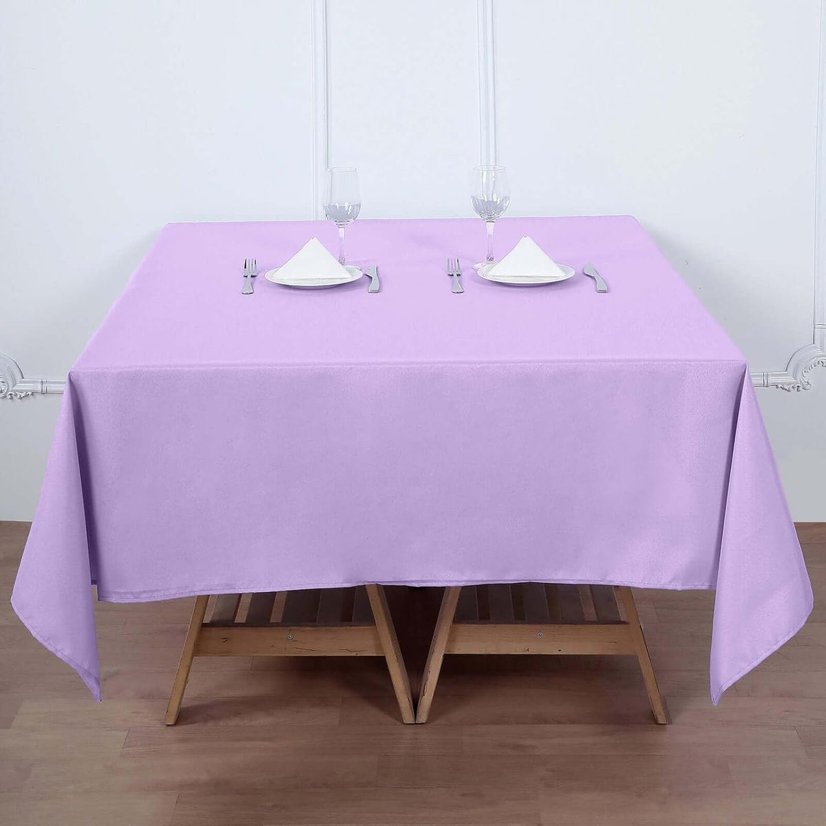 Efavormart 70" Lavender Square Polyester Tablecloth for Dining Table, Wedding, Party, Event