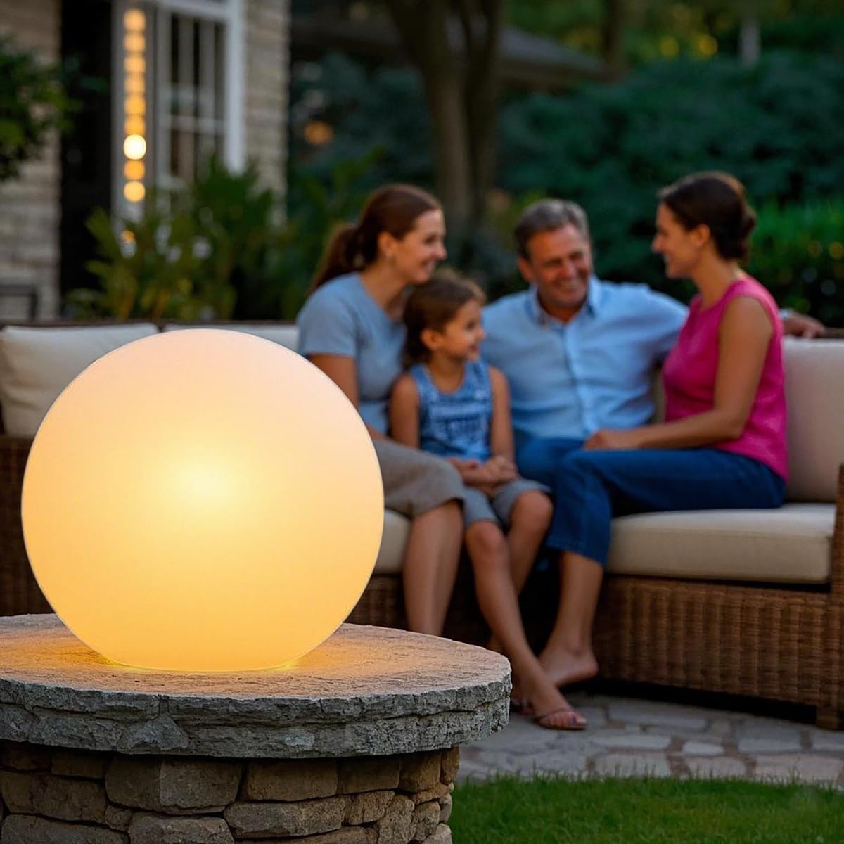 Mr.Go 14-inch LED Ball Light, Cordless Rechargeable Globe Lamp w/Remote, 16 RGB Color Changing