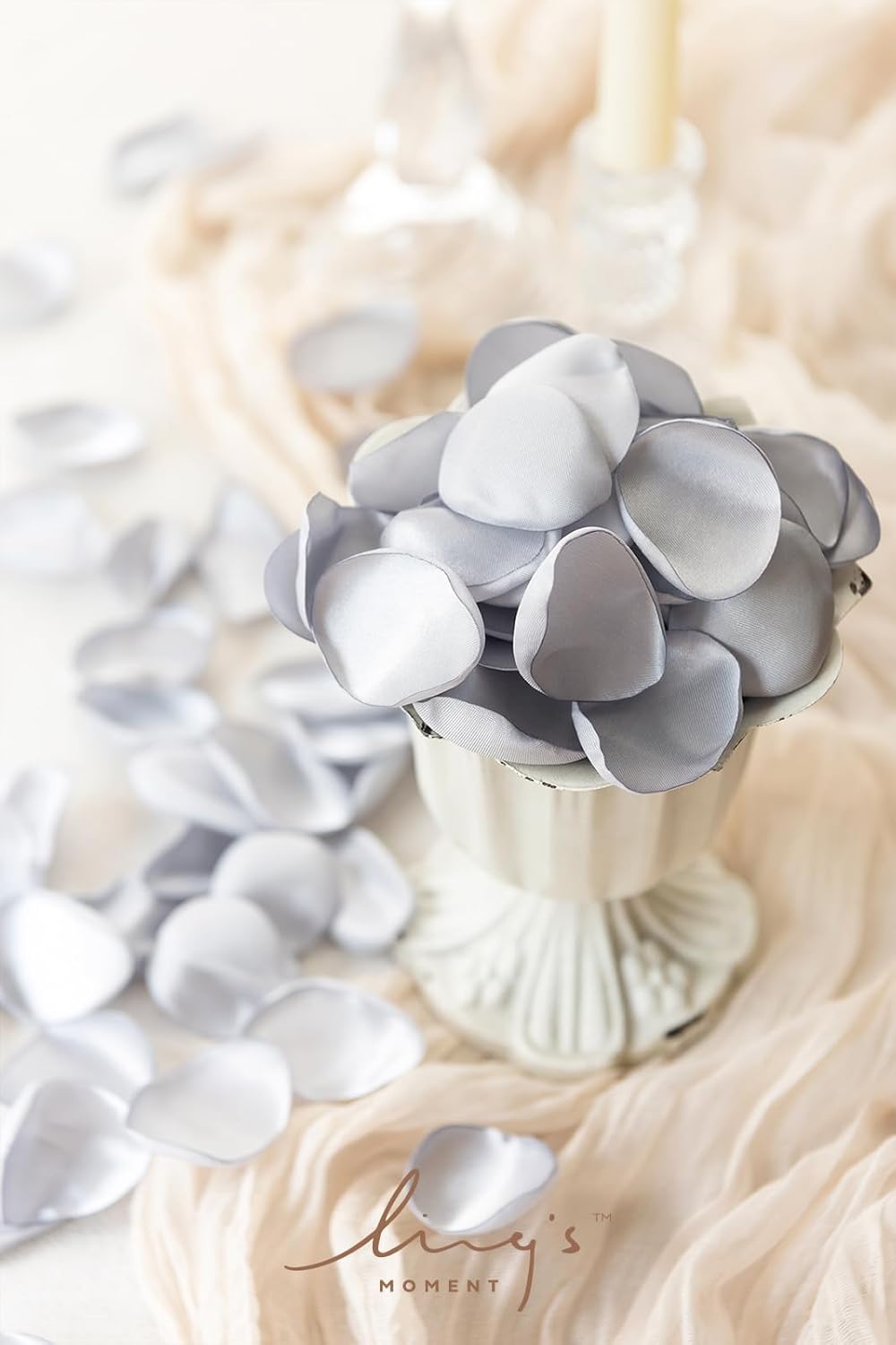 Ling's Moment Rose Petals, Silk Flower Petals for Wedding/Aisle/Flower Girl Baskets/Table
