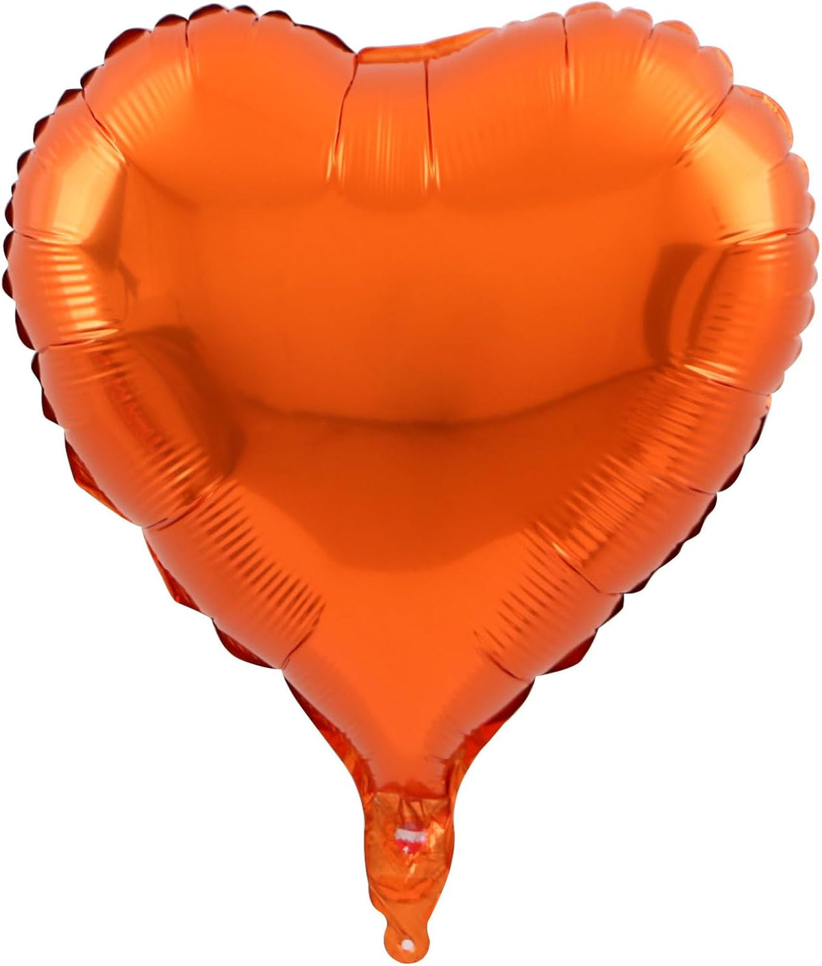 10Pcs Orange Foil Heart Shaped Balloons 18 Inch for Baby Shower, Wedding, Valentine Decorations