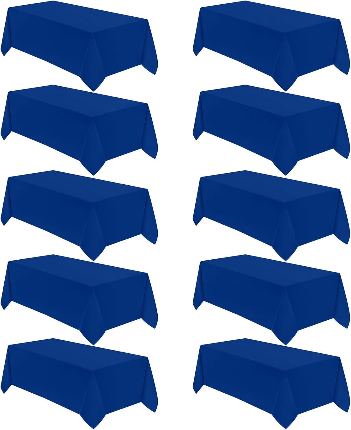 VidaFete Tablecloth 10 Pack 90*132inch Rectangle Table Cloth Polyester, Stain Wrinkle Resistant