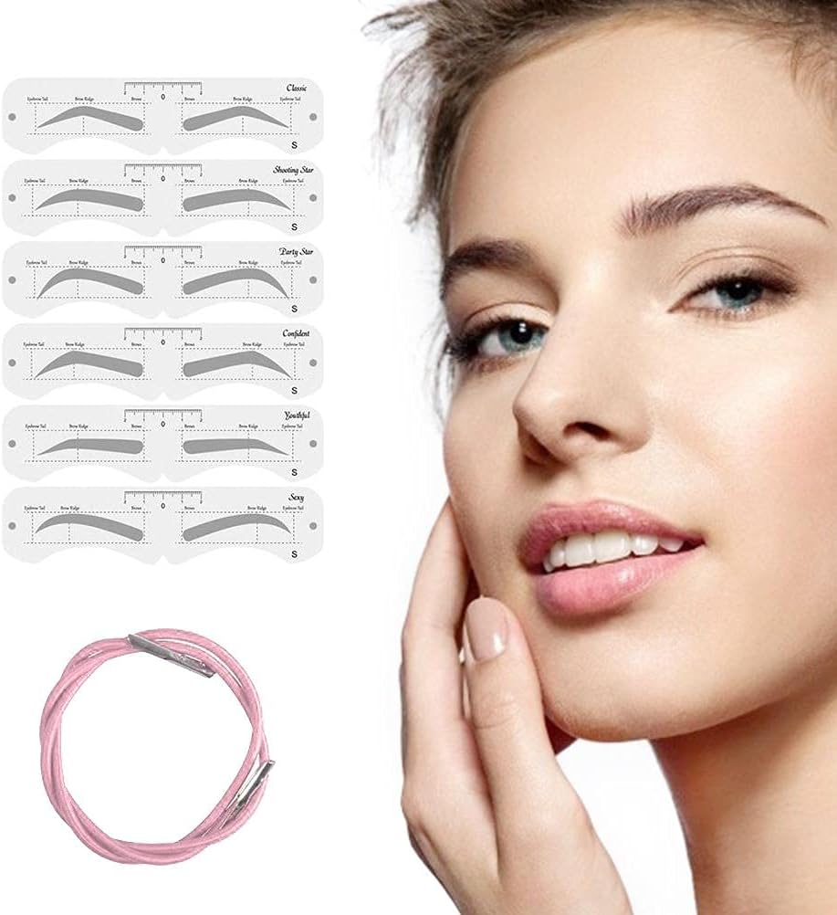 Eyebrow Stencils,Reusable Eye Brow Drawing, DIY Eyebrow Shaping Grooming Template Card Women Beauty