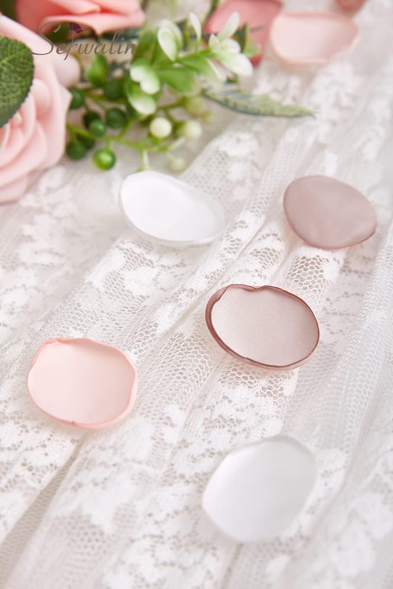 Serwalin 300Pcs Silk Rose Petals Artificial Flower Petals for Weddings Nude Pink Petals for