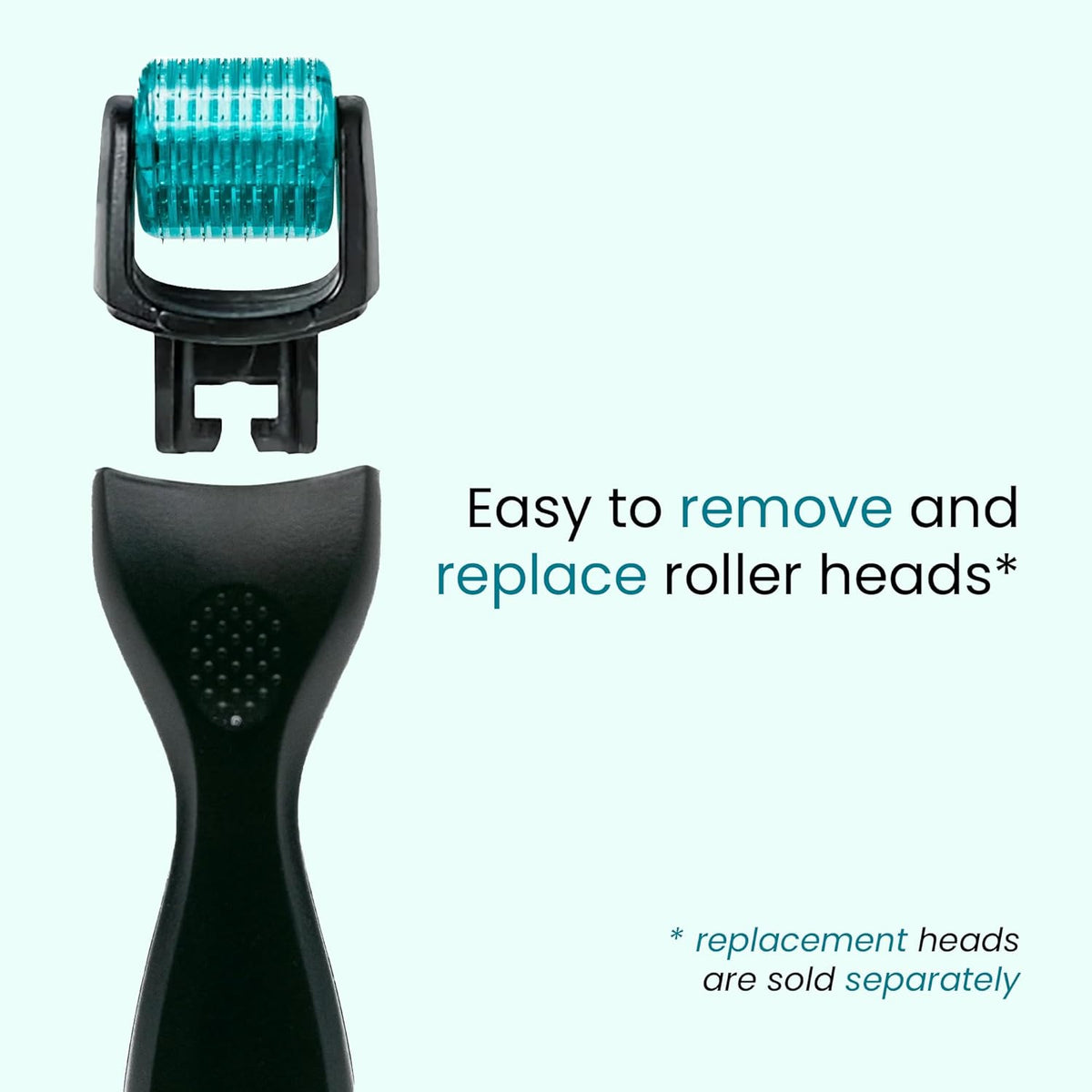 Gin Amber Beauty Derma Roller with Replaceable Head Design – 192 Real individual needles, Micro