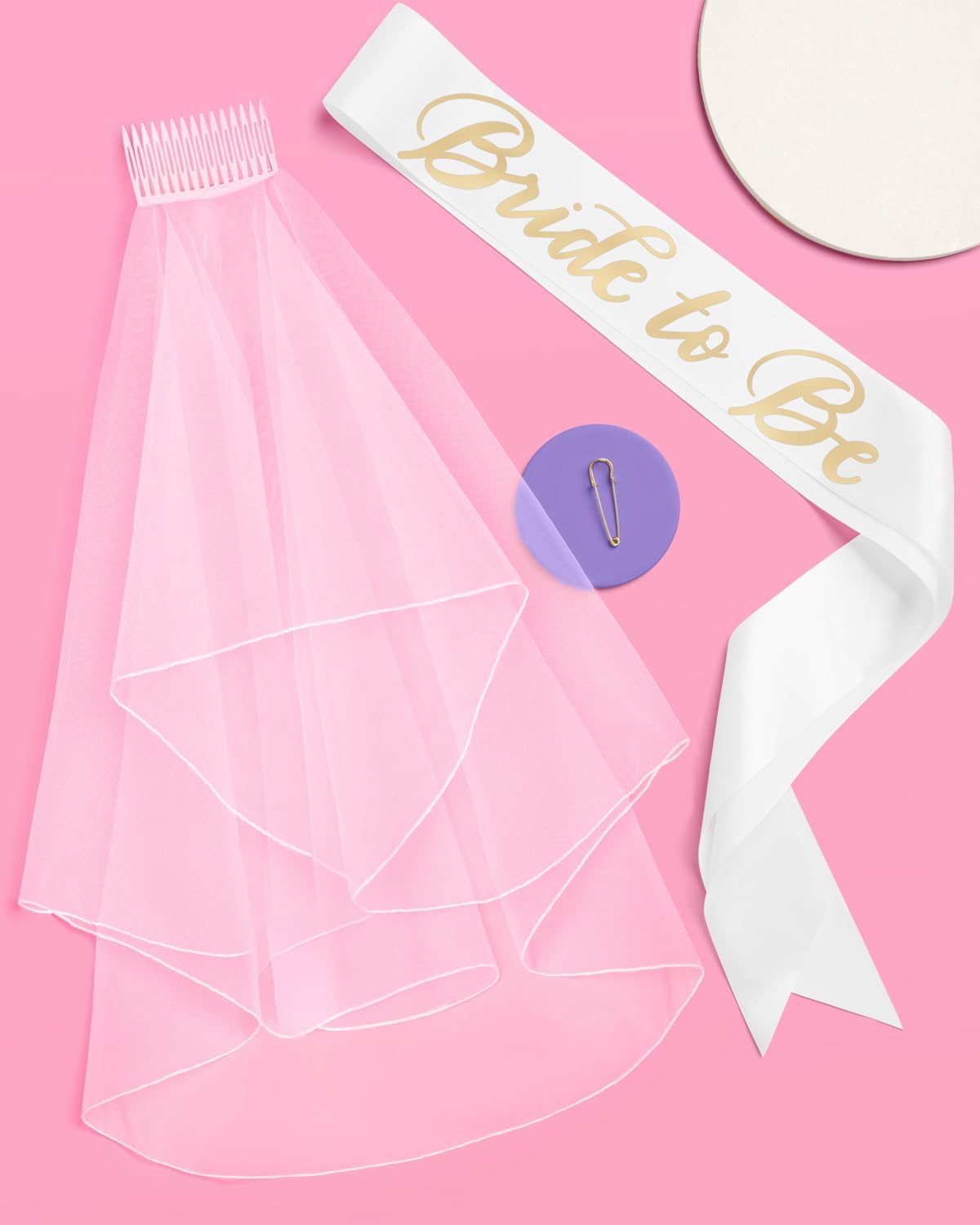xo, Fetti Bachelorette Party Sash + Veil - Bride To Be | Bachelorette Party Decorations Kit - Sash