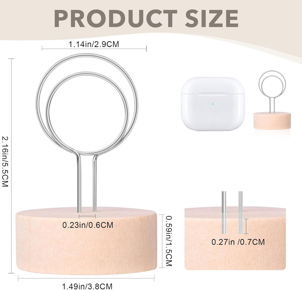 Table Number Holders Pack of 10 Metal Wire with Wooden Base for Better Stability Place Card Holders