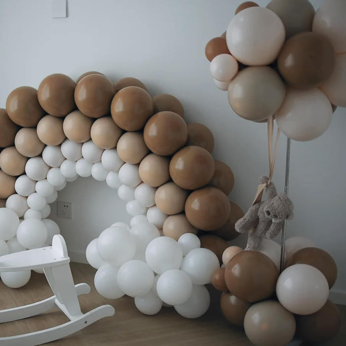 90pack Brown Balloons Different Size 18/12/10/5 Inch Brown Balloon Garland Arch Kit for Graduation