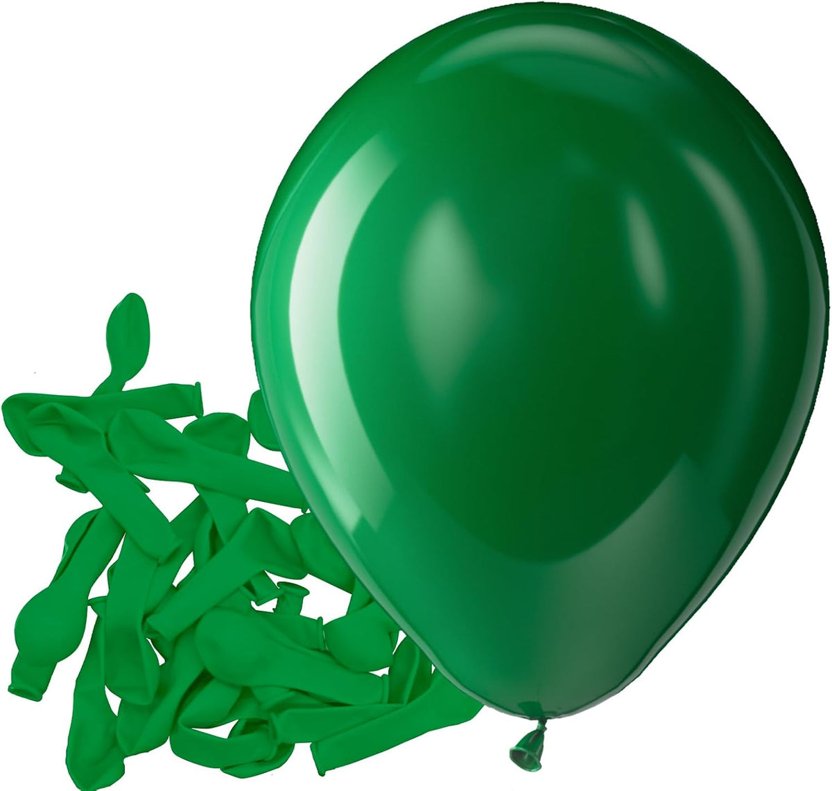 Bezente Green Balloons Latex Party Balloons - 150 Pack 5 inch Matte Small Dark Green Helium