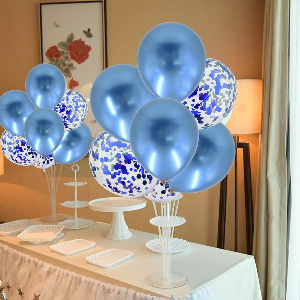 TONIFUL Blue Balloon Stand Centerpiece Table Decoration for Blue Party Decorations,Father's