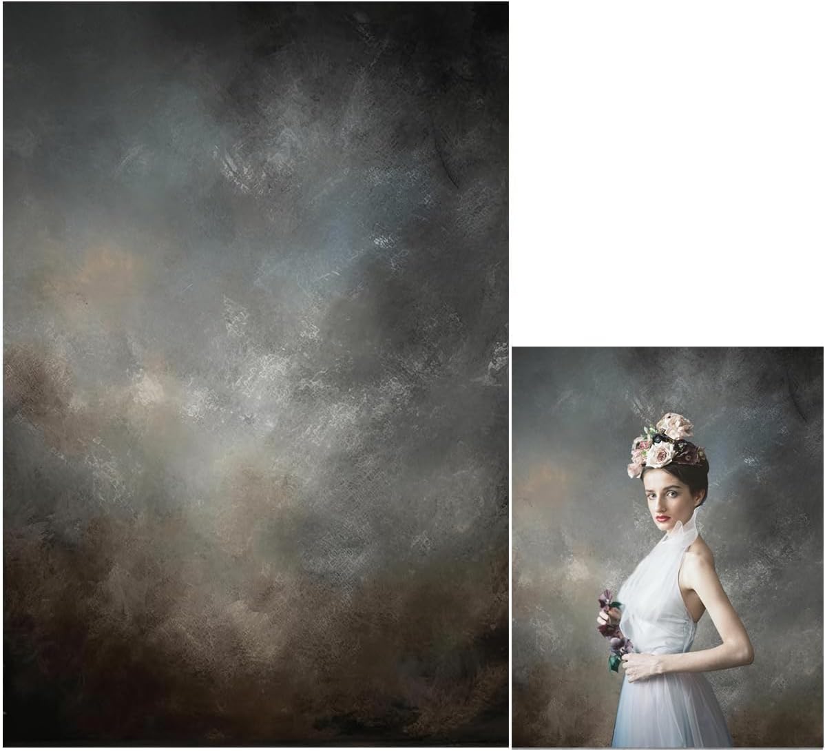 8x10ft Fabric Abstract Backdrop for Photography Vintage Portrait Old Master Background for Studio