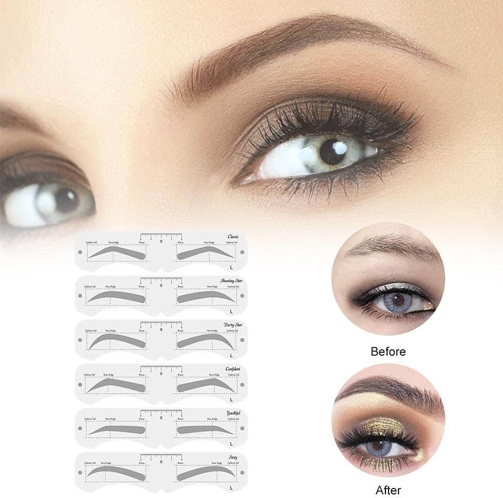 Eyebrow Stencils,Reusable Eye Brow Drawing , DIY Eyebrow Shaping Grooming Template Card Women